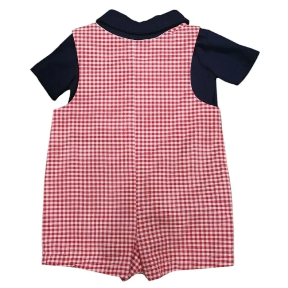 Gingham boat overall set